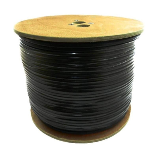 Коаксіальний кабель Atis RG590-CU+2x0.75 PE 305 м мідь black