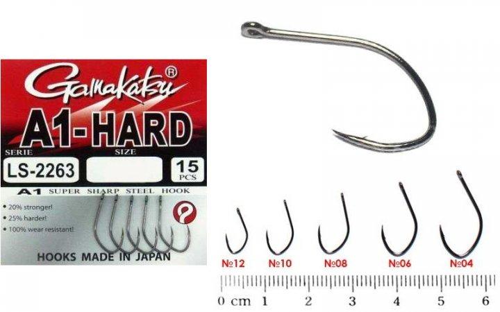 Гачок GAMAKATSU A1 LS-2263 NSB RING EYE №06 15шт, фото 1