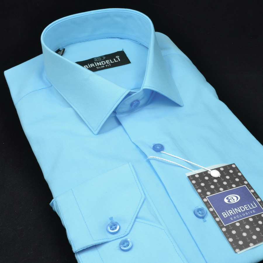 Сорочка чоловіча, приталена (Slim Fit), з довгим рукавом, Birindelli 512370 80% бавовна 20% поліестер XXL(Р)