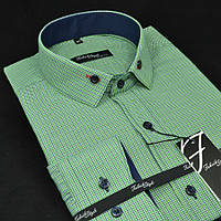 Рубашка мужская, приталенная (Slim Fit), с длинным рукавом, Fabrik Style 8143-3 80% хлопок 20% полиэстер L(Р)