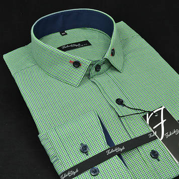 Сорочка чоловіча, приталена (Slim Fit), з довгим рукавом, Fabrik Style 8143-3 80% бавовна 20% поліестер L(Р)
