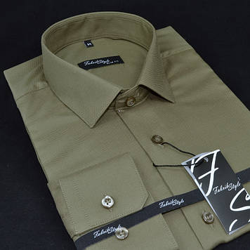 Сорочка чоловіча, приталена (Slim Fit), з довгим рукавом, Fabrik Style slim-1512102-5 100% бавовна L(Р)
