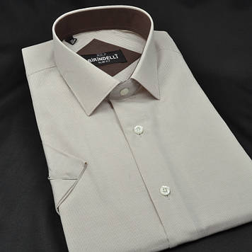 Сорочка чоловіча, приталена (Slim Fit), з коротким рукавом, Birindelli 014000156 80% бавовна 20% поліестер