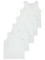 Майка дитяча для хлопчика, біла натільна. George. Розмір 92-98