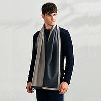Мужской шарф кашне шерстяной под пальто мягкий стильный 180*30 см
