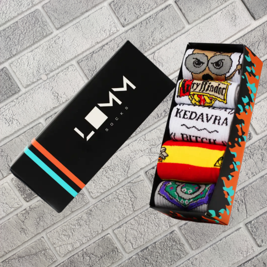 Набір шкарпеток ONE SIZE демісезонна висока резинка в подарунковій коробці (5 пар) №63 MAGICHNIY BOX 30032947, фото 1