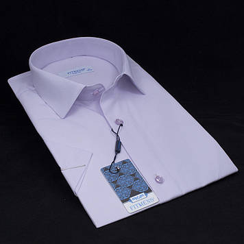 Сорочка чоловіча, приталена (Slim Fit), з коротким рукавом, FITMENS 1481-02 90% бавовна 10% поліестер M(Р)