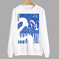 Світшот білий з патріотичним принтом "Міста України. Миколаїв. Mykolaiv" Push IT