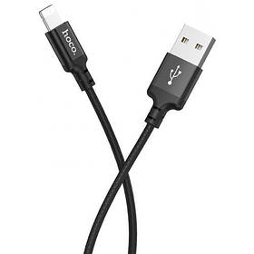 Кабель Usb Lightning HOCO X14 Times 2m (тканинної, метал. Коннект) Black