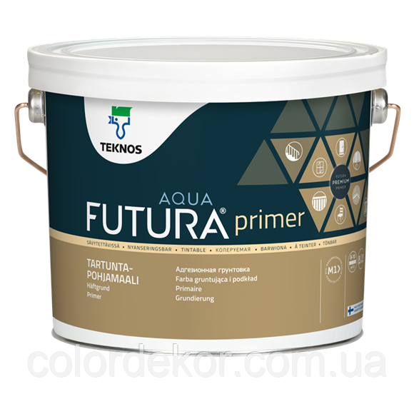 Грунт алкідний  TEKNOS FUTURA AQUA PRIMER водорозчинні (білий глубокоматовый) 2,7 л