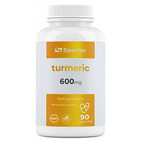 Витамины куркумин с биоперином Sporter Organic Turmeric 600mg - 90 капс