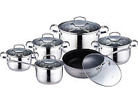 Набор кухонной посуды Wellberg Legend 12 предметов