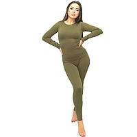 Термобілизна спорт жіноча олива осінь/зима