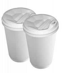 Стакани двошарові білі 250 / 270 мл.