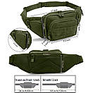 Тактична нагрудна поясна сумка бананка ARMORBAG зелена олива на пояс з MOLLE, фото 3