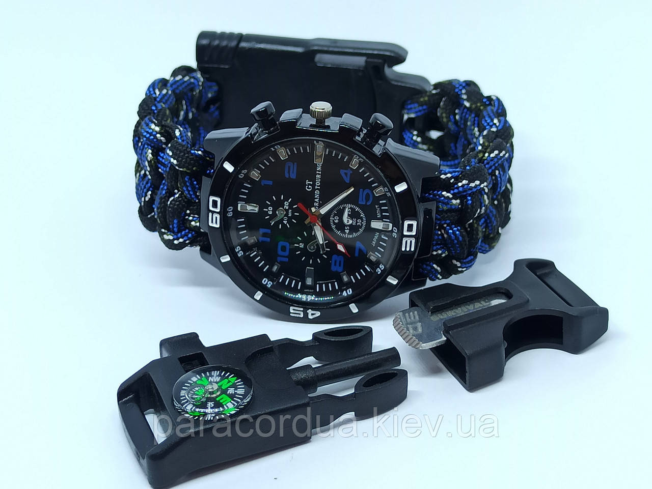Кварцевые Часы "GТ" и браслет выживания 4 в 1