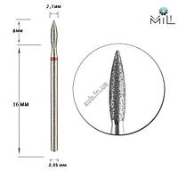 Насадка алмазна Полум'я 2.1 мм червона Mill