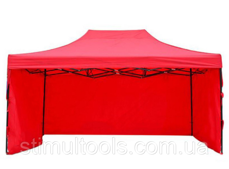 Боковая стенка на шатер 10.5м (3 стенки на 3*4.5) цвет красный - фото 1 - id-p1683276597
