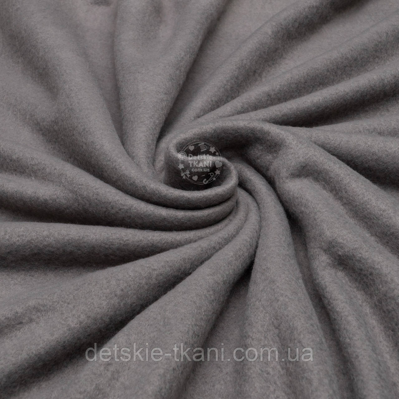 Однотонний фліс сірого кольору, фото 1
