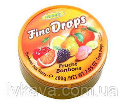 Льодяники Fine Drops Woogie зі смаком фруктове асорті, 200 г