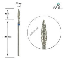 Насадка алмазна Полум'я 2.3х10 мм синя Mill