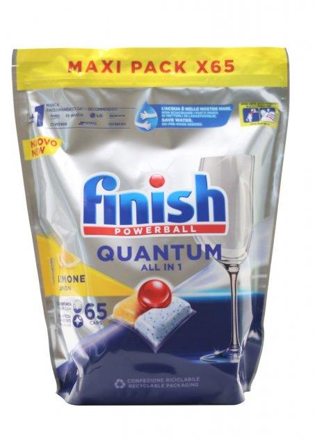 Таблетки для Посудомоечных Машин Finish Quantum All In One Lemon 65 Шт ...