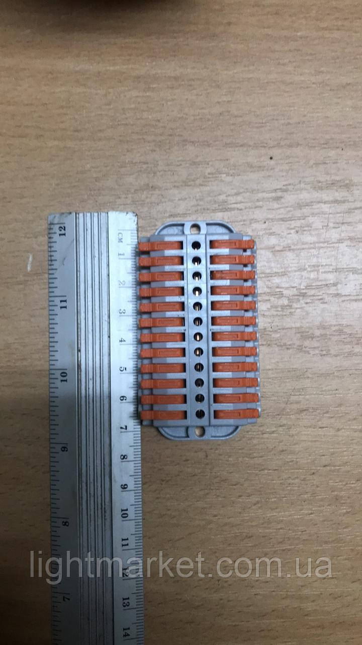 Клемник  12 позицій прохідний ST 5270 з кріпленням, фото 1