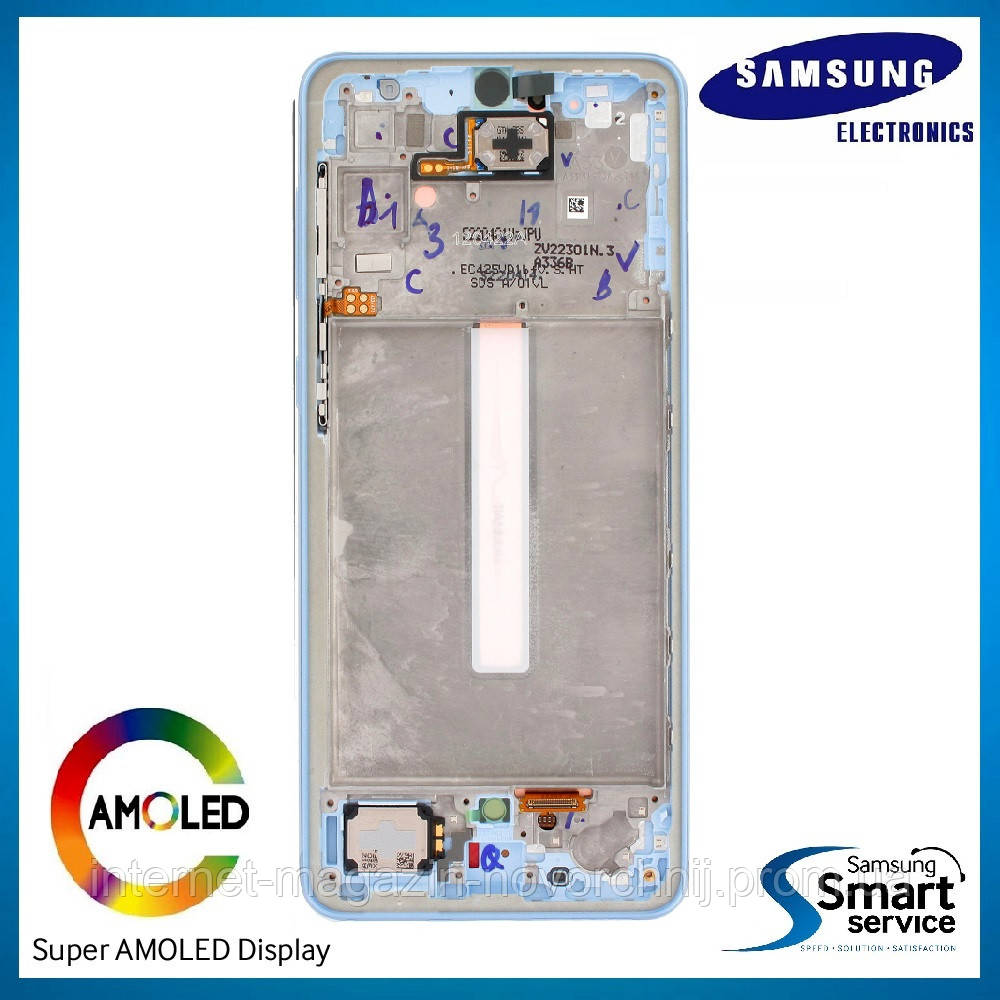 Дисплей Samsung A33 Galaxy A336 Блакитний Black GH82-28143C оригінал