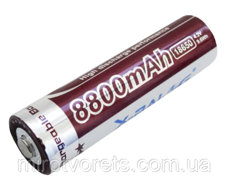 Батарейка 18650 литиевая аккумуляторная X-Balog 8800mah 4.2V Li-ion