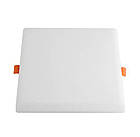 Світильник точковий врізний ЄВРОСВІТЛО 18Вт квадрат LED-S-120-18 4200К без рамки, фото 2