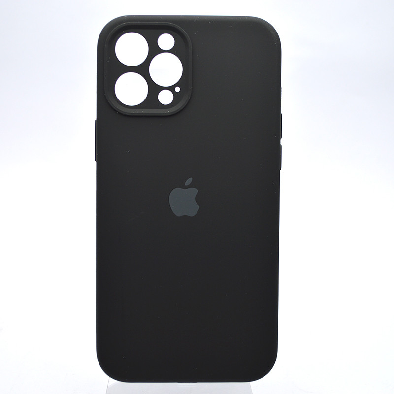 Чохол накладка Silicon Case Full camera для iPhone 12 Pro Max Чорний, фото 1