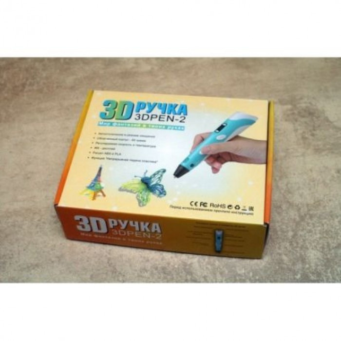 3D Ручка Pen2 MyRiwell для рисования пластиком с LCD дисплеем Жёлтая - фото 8 - id-p1683306990