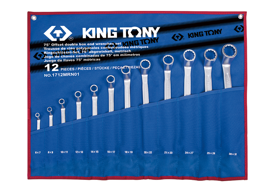 Набір накидних ключів (6~32 мм) 12 предметів King Tony 1712MRN01 (Тайвань)