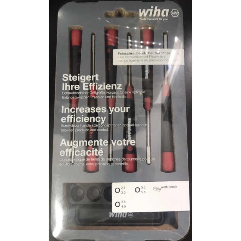 Набір викруток торцевих для гвинтів із зовнішнім шестигранником HEX NUT PicoFinish Wiha 42994 (Німеччина), фото 1