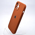 Чохол накладка Silicon Case Full camera для iPhone 12 Pro Max Коричневий, фото 3