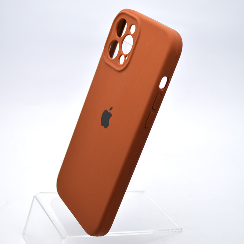 Чохол накладка Silicon Case Full camera для iPhone 12 Pro Max Коричневий, фото 3