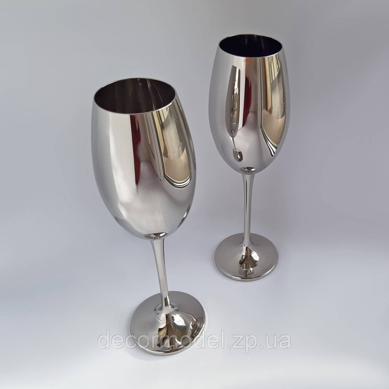 Набір 6 шт келихів для вина Bohemia Milvus (Barbara) 300 мл хром 1SD22, фото 1