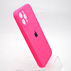 Чохол накладка Silicon Case Full camera для iPhone 12 Pro Max Яскраво-рожевий, фото 2