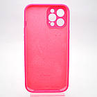 Чохол накладка Silicon Case Full camera для iPhone 12 Pro Max Яскраво-рожевий, фото 4