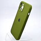 Чохол накладка Silicon Case Full camera для iPhone 12 Pro Max Зелений, фото 3