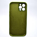 Чохол накладка Silicon Case Full camera для iPhone 12 Pro Max Зелений, фото 4