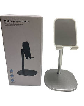 Підставка тримач для смартфонів і планшетів сіро-біла ABC, фото 2