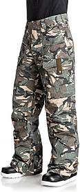 Чоловічі лижні та сноубордичні водостійкі штани DC Men's Code 15k Water Proof Snow Pants, колір Camo камуфляж, XL розмір