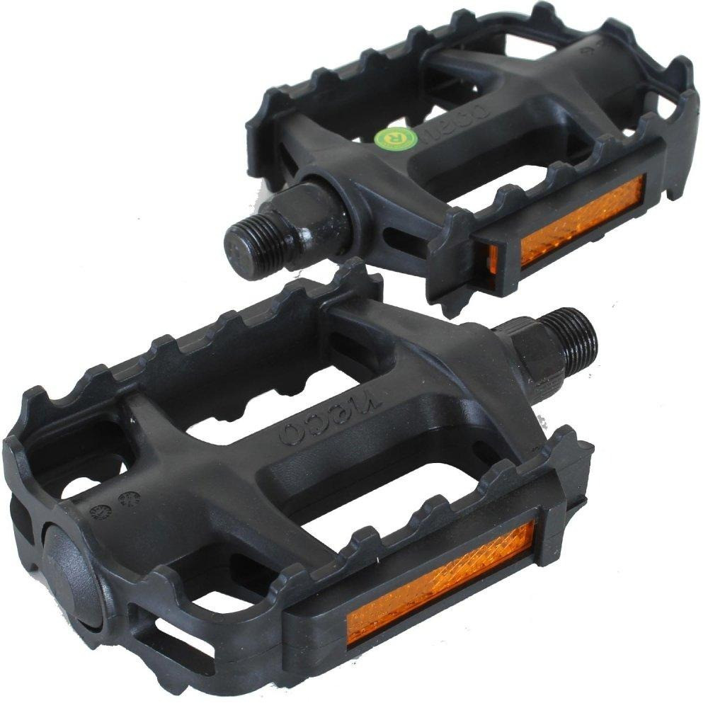 Педалі велосипедні Neco WP163 пластик, на кульках, чорні, фото 1