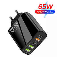 Зарядний пристрій для швидкого заряджання 5 port 65W PD Type-C USB зарядний блок заряджання для телефону G5