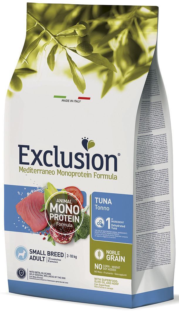 Exclusion Adult Tuna Small Breed корм для дорослих собак дрібних порід з тунцем 7 кг