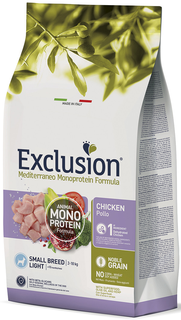 Exclusion Light Chicken Small Breed корм для дорослих собак дрібних порід з надмірною вагою та зниженою активністю чи