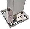 ODF-02-12-02-H250 Стійка для скла з нержавіючої сталі кутова з пластиною Н250, полірована, фото 2