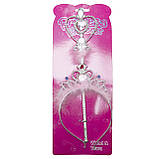 Тіара та чарівна паличка, 14,5х32см, червона брошка-сині вкраплення (DRW-149-1), фото 2