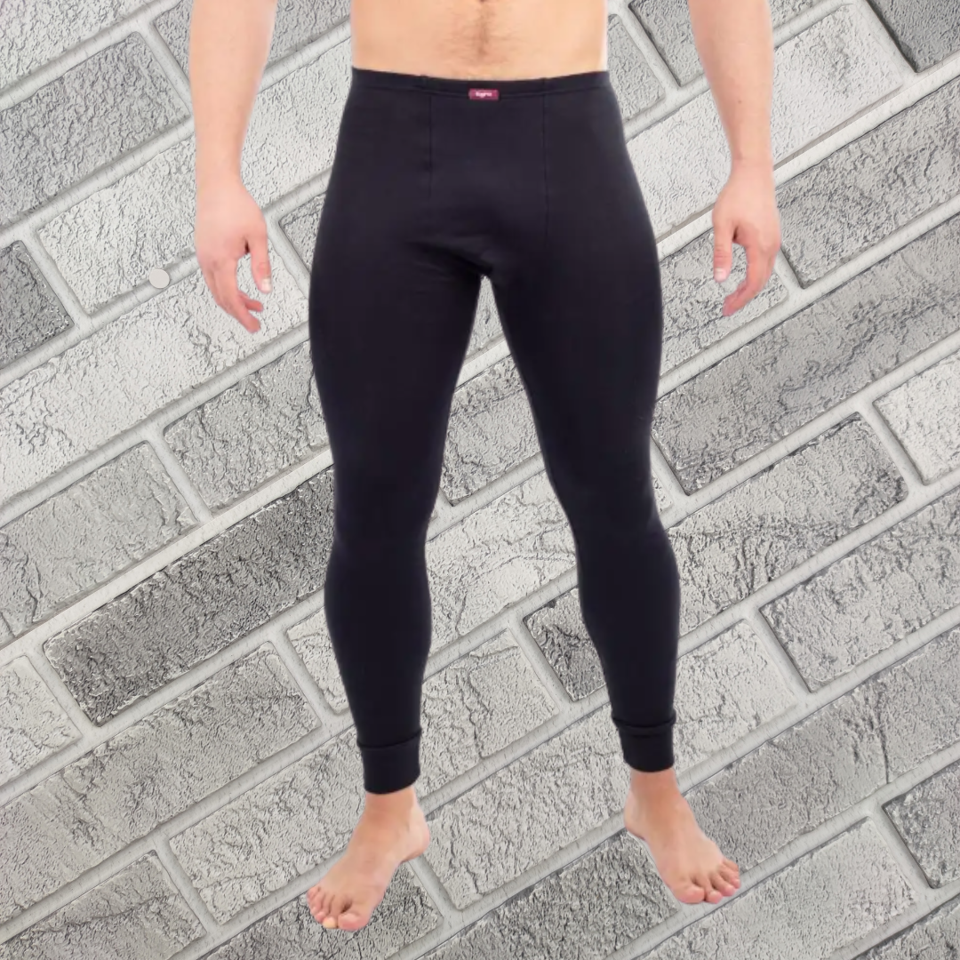 Кальсони чоловічі бавовняні BONO (Арт: 95010) р.52 з манжетом чорні 30033961, фото 1